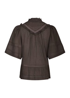 Evienne s voile bluse Dark Brown Neo Noir 